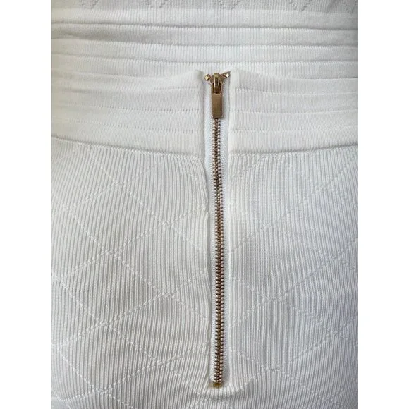 Two-Piece Set Jacket Zip + Mini Skirt White S - Picture 9 of 11